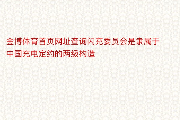 金博体育首页网址查询闪充委员会是隶属于中国充电定约的两级构造